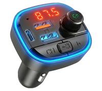 acce2s Transmetteur FM Bluetooth Voiture 2026, Lecteur MP3 Adaptateur Radio FM sans Fil, Appel Mains Libres Chargeur pour iPhone 12 13 14, Samsung Galaxy A36 A56, Google Pixel 9a 10