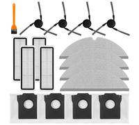 Acceesories de rechange compatible avec Dreame D20 Pro Plus Robot Aspirateur Accessoires Pièces détachées Comprend 4 brosses latérales + 4 filtres HEPA + 4 chiffons + 4 sacs à poussière