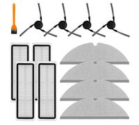Acceesories de rechange compatibles avec Dreame D20 Pro Plus Robot Aspirateur Accessoires Pièces Détachées Comprend 4 Brosses Latérales + 4 Filtres HEPA + 4 Serpillères