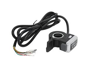 Accélérateur Au Pouce À 6 Fils avec Interrupteur Marche Arrêt Indicateur De Batterie Ouverture 22Mm pourScooter Vélo Électrique (24V)