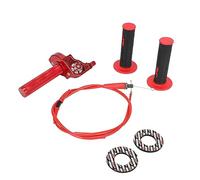 Accélérateur de Moto, 7/8" 22 mm CNC Quick Twister avec câble d'accélérateur + poignées + Coussinet de Paume Universel pour Dirt Pit Bike ATV Motocross Mini vélo avec Guidon 7/8" 22 mm - Rouge