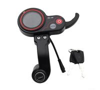 Accélérateur de pouce écran LCD 6 broches pour scooter électrique Kugoo avec clé ZQ-100 en plastique haute résistance facile installer utilisation privée terrestre