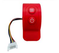 Accélérateur de pouce pour scooter électrique X6/X7/X8/X9 22,5 mm ABS Silicone Pédale d'accélérateur avec 5 fils Rouge