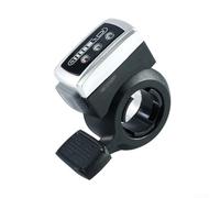 Accélérateur de vélo électrique 106dx avec interrupteur d'alimentation intégré et indicateur de batterie, compatible 36 V 48 V, s'adapte aux tubes de 23 mm, facile à installer (48 V)