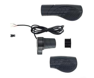 Accélérateur demi-tour pour guidon de vélo modèle FT76X avec coque en plastique et long câblage adapté pour vélo électrique