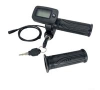 Accélérateur électrique Dirt Bike Grip écran LCD Noir | Design rotatif à droite, poignée ergonomique, accélération précise, écran LCD, changement de mode facile