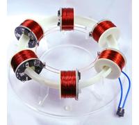 Accélérateur électromagnétique à 6 anneaux de bobine, modèle de cyclotron sans balais, piste circulaire, 20-30 oscillations/min, expérience pédagogique de physique, lenseignement de lélectromagnétisme