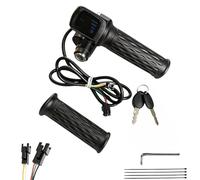 Accélérateur entièrement torsadé pour Ridstar Q20, Ebike 3 broches 48 V, Plug and Play, écran LCD avec verrouillage à clé étanche IP66, poignées d'accélérateur faciles à installer pour Ridstar Q20