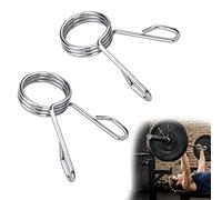AccEncyc 1 paire de colliers à ressort pour haltères olympiques de 5,1 cm pour haltérophilie, dynamophilie, musculation
