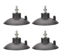 AccEncyc Lot de 4 pieds à ventouse avec vis pour coupe-frites industriels et commerciaux (noir)