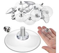 AccEncyc Ventouse en plastique 44mm transparent en PVC avec écrou à vis extra fort adhésif en verre (12)