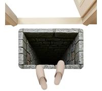 Accent Area Rugs - Printed Illusion Rug ¦ Compact Illusion Carpet with Interior Floor Coverage, Optical Mat for Entrance Setup, Indoor Visual Rug, Themed Hole Carpet with Hallway Decor