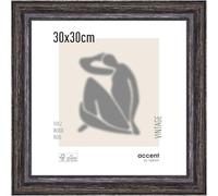 accent by nielsen cadre en bois Vintage, 30x30 cm, Noir