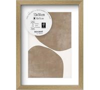 accent by nielsen cadre objetavec passe-partout, 13 x 18 cm, bois (MDF), Chêne, cadre photopour poser et accrocherau format paysage et portrait, verre véritable, Aura