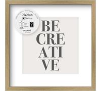 accent by nielsen cadre objetavec passe-partout, 20 x 20 cm, bois (MDF), Chêne, cadre photopour poser et accrocherau format paysage, verre véritable, Aura