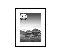 Nielsen Cadre photo Aura – Bois (MDF) 24 x 30 cm Noir – Passe‑partout, verre véritable