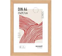 accent by nielsen cadre photo, 21 x 29,7 cm (A4), bois, Chêne, cadre documentpour accrocherau format paysage et portrait, verre véritable, Scandic