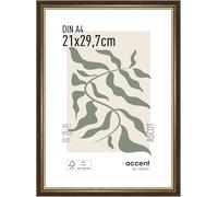 accent by nielsen cadre photo, 21 x 29,7 cm (A4), bois, Marron, cadre documentpour accrocherau format paysage et portrait, verre véritable, Ascot