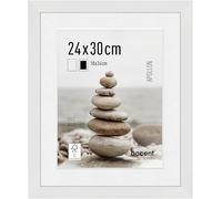 accent by nielsen cadre photoavec passe-partout, 24 x 30 cm, bois, Blanc, cadrepour accrocherau format paysage et portrait, verre véritable, Apollon