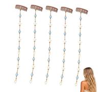 Accent de cheveux de sirène de plage, décoration de cheveux inspirée de l'océan avec breloques en forme d'étoile de mer et de coquillage, détails d'étoile de mer et de perles (5Pcs)