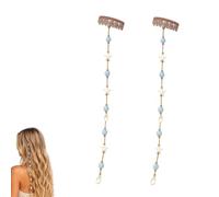 Accent de cheveux de sirène de plage, décoration de cheveux inspirée de l'océan avec breloques en forme d'étoile de mer et de coquillage, détails d'étoile de mer et de perles (2Pcs)