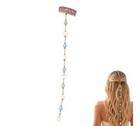 Accent de cheveux de sirène de plage, épingle à cheveux inspirée de l’océan avec breloques en forme d’étoile de mer et de perles bleues, accessoires de cheveux Boho Clip pour la plage, mariage (1PC)
