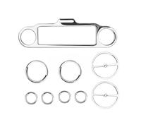 Accent de moto + compteur de vitesse + ensemble de bagues de garniture de haut-parleur Chrome/Fit For Harley Touring Electra Street Glide 1996-2013