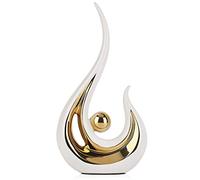Accent Décor pour La Maison Blanc Et Or, Centre De Table Moderne De Style du Milieu du Siècle, Collections d'art Bureau, Statues en Céramique pour Une Décoration Romantique, pour des Salon Et Entrée
