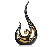 Accent Décor pour La Maison Noir Et Or, Centre De Table Moderne De Style du Milieu du Siècle, Collections d'art Bureau, Statues en Céramique pour Une Décoration Romantique, pour des Salon Et Entrée