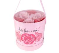 Accentra Baderosen KISS FROM A ROSE dans un coffret cadeau, coffret cadeau avec 6 x 4 g de fleurs de bain au parfum de rose et rouge, additif de bain comme cadeau de bien-être pour les femmes pour un
