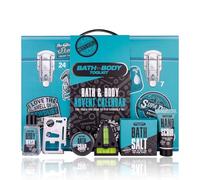 Accentra - Calendrier de l’Avent Homme Cosmétiques avec 24 Produits de Soin - Beauté pour Homme - Calendrier de Noël Soin avec Lait Corps, Après-Rasage, Savon, Gel Douche, Soin Barbe
