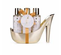 Accentra coffret bain femme MARBLE GOLD escarpin or et blanc Jasmin doré