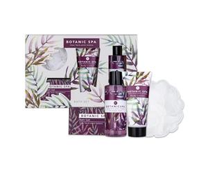 accentra - coffret cadeau 4 pièces - coffret de bain cadeau avec lotion pour le corps, sel de bain, gel douche et éponge en maille - coffret bien-être pour femmes et filles lors d'occasions spéciales