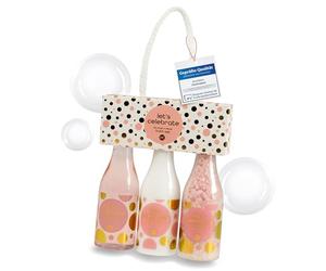 Accentra Coffret cadeau Let's celebrate - Kit de bain avec gel douche, lotion pour le corps et sels de bain - Dans un flacon Piccolo - Le cadeau spécial pour toutes les femmes, les mamans