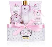 Accentra Coffret cadeau Princess Kitty pour filles coffret cocooning avec un doux parfum de fraise et de vanille idée cadeau 7 piè