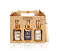 accentra Coffret cadeau six pack pour hommes avec ouvre-bouteille dans le porte-bière - Coffret soin de la bière en 7 parties pour hommes avec gel douche, après-rasage, lotion pour le corps