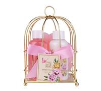 Accentra Coffret cadeau Sweet Peony - Kit de soins 3 pièces gel douche, lotion corps, éponge de bain - Bien-être femme