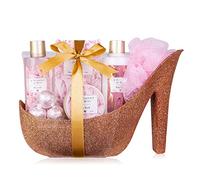 Accentra Coffret de Bain 'A Moment for You' - Cadeau dans Pompes à Paillettes - Coffret de Beauté de Luxe 9 Pièces - Pour une Expérience SPA Détendue