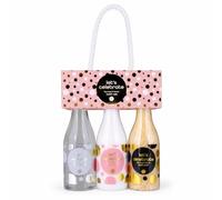 Accentra Coffret de bain LET'S CELEBRATE 130 g sels Tea Rose & Velvet | Rituel douche et corps en pochette pastel, accents dorés blancs argentés noirs, présent féminin soigné prêt à offrir