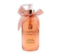 Accentra Distributeur de savon SALSA ESSENCE OF BEAUTY, savon liquide 250ml, parfum Vanille et Amande Douce, cadeau idéal pour femmes, mamans, amies, rechargeable, design élégant en rose