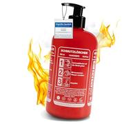 Accentra Extincteur de Savon pour Les Mains en Flacon Aspect extincteur, 500 ML de Savon pour Les Mains dans Un Distributeur de Savon Liquide, Parfum musc, Rechargeable en Forme de Pompiers