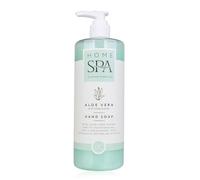 Accentra Home Spa Distributeur de savon avec savon pour les mains dans un distributeur à pompe décoratif en plastique - Savon liquide, 490 ml, parfum : aloe vera, idée cadeau pour femme, maman et