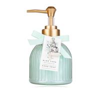 Accentra Home Spa Distributeur de Savon avec Savon pour Les Mains dans Un Distributeur à Pompe décoratif en Verre - Savon Liquide - 200 ML - Parfum : Aloe Vera - Idée Cadeau pour Femme, Maman et