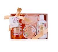 Accentra - Set cadeau de douche pour femmes HONEY JASMINE dans une belle boîte cadeau-Set de 4 pièces gel douche,lotion,beurre pour le corps - cadeau pour la Saint-Valentin & la Fête des mère