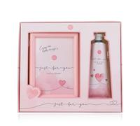 Accentra Just for You Kit de bain 2 pièces avec crème pour les mains et les ongles 60 ml et cadre photo, taille de l'image 7,5 x 11 cm, bien-être pour femme, anniversaire, Saint-Valentin, parfum