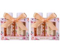 Accentra Set de soins douche pour femmes HONEY JASMINE - Gel douche et lotion dans une belle boîte cadeau - Idéal pour la Saint-Valentin, la Fête des mères & Noël (Lot de 2)