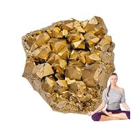 accents de pour la maison cluster de pierres précieuses décorations de grappes brutes de clusters décoratifs minéraux dorés grappes de pierre naturelle fournitures d'artisanat