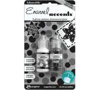 Accents émaillés - Peintures émail imitation Ranger - noir et blanc