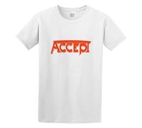 Accept Band Logo Moderns T-Shirt White Mens Tee Unisex Shirt L