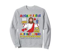 Accept Jesus Ironic Satire Dark Humour Parodie Weird Sarcastic Sweatshirt